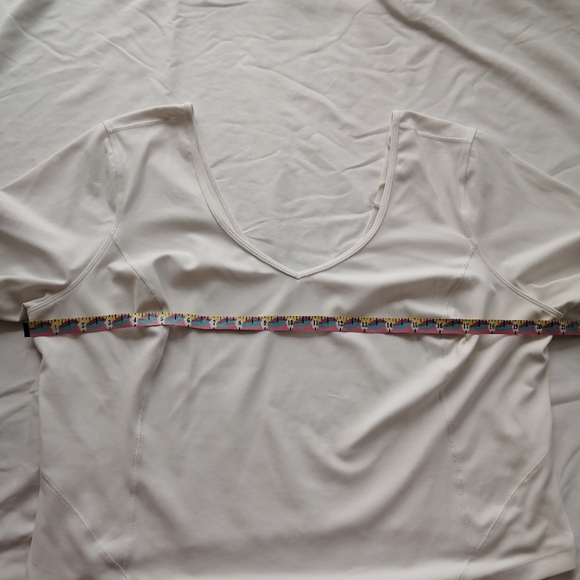 Lululemon Align T-shirt Short Sleeve Cropped White Top Large - Picture 12 of 14